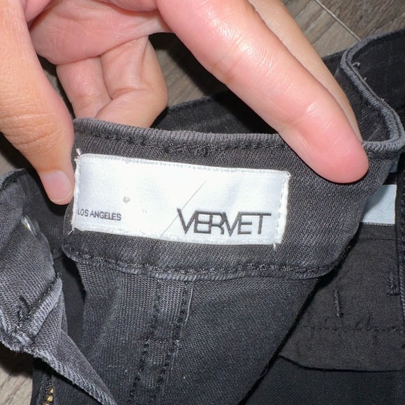 Black Vervet Distressed Skinny Jeans - Picture 4 of 5